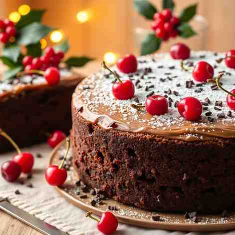 Black Forest Fruit Cake Recipe - Holiday Dessert